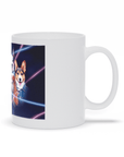 Taza personalizada con 3 mascotas 'Retrato Lazer de los años 80 (hembras)'