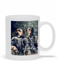 Taza personalizada para 2 mascotas 'The Army Veterans'