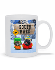 Taza personalizada para 2 mascotas 'South Bark'