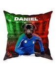 Cojín para mascotas personalizado 'Italia Doggos Soccer'