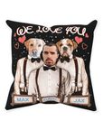 Almohada personalizada para mascotas/humanos 'Te amamos'