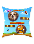 Cojín decorativo Mascota personalizada de videojuego retro