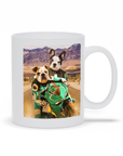 Taza personalizada para 2 mascotas 'Kawadawgi Riders'