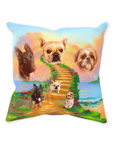 Cojín personalizado para 3 mascotas 'The Rainbow Bridge 3 Pet'