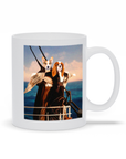 Taza personalizada con 2 mascotas 'Titanic Doggos'