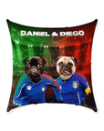 Cojín para 2 mascotas personalizado 'Italy Doggos'