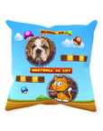 Cojín decorativo Mascota personalizada de videojuego retro