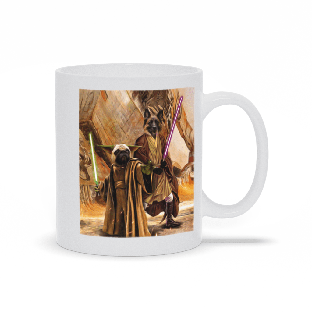 Taza personalizada para 2 mascotas &#39;Yodogg &amp;amp; Jedi-Doggo&#39;