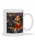 Taza personalizada para 2 mascotas 'Batdog &amp; Wonder Doggette'