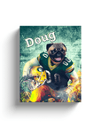 Lienzo personalizado para perros 'Green Bay Doggos'