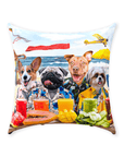 Cojín personalizado para 4 mascotas 'The Beach Dogs'