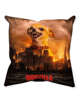 Cojín personalizado para mascotas 'Dogzilla'