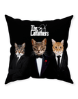 Cojín personalizado con 3 mascotas 'The Catfathers'