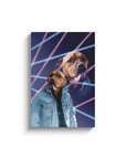 Lienzo personalizado para mascotas 'Lazer Portrait de los años 80'