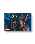 Lienzo personalizado para 2 mascotas 'Darth Woofer &amp; Jedi-Doggo'