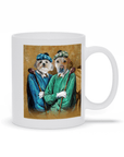 Taza personalizada con 2 mascotas 'Los Golfistas'