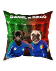 Cojín para 2 mascotas personalizado 'Italy Doggos'