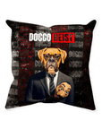 Cojín personalizado para mascotas 'Doggo Heist'