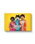 Lienzo personalizado con 3 mascotas 'The Doggo Beatles'