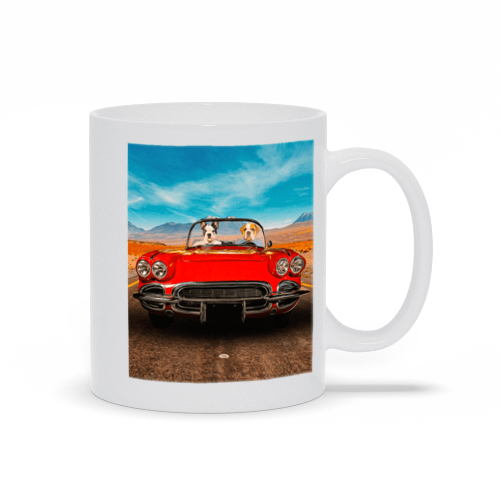 Taza personalizada para 2 mascotas &#39;The Classic Paw-Vette&#39;