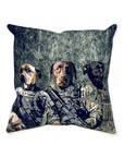 Cojín personalizado para 3 mascotas 'The Army Veterans'