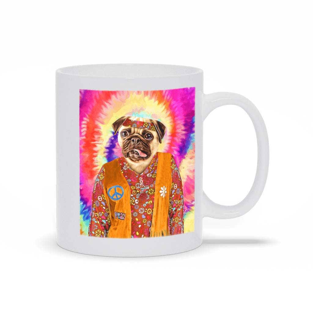 Taza Personalizada para Mascota &#39;El Hippie (Mujer)&#39;