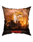 Cojín personalizado para mascotas 'Catzilla'