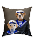 Cojín personalizado para 2 mascotas 'The Sailors'