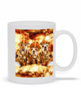 Taza personalizada con 3 mascotas 'Los Bomberos'