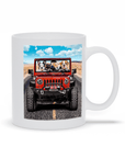 Taza personalizada para 4 mascotas 'The Yeep Cruisers'