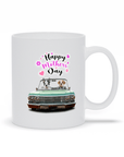 Taza personalizada para 2 mascotas del Día de la Madre 'The Lowrider'