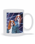 Taza personalizada para mascota 'Retrato Lazer de los años 80 (mujer)'