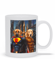 Taza personalizada para 2 mascotas 'Superdog &amp; Aquadog'