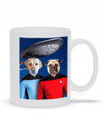 Taza personalizada para 2 mascotas 'Doggo-Trek'