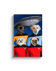 'Doggo-Trek' Lienzo personalizado para 4 mascotas