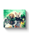 Lienzo personalizado para 2 mascotas 'New York Jet-Doggos'