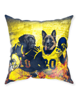 Cojín personalizado para 2 mascotas 'Michigan Doggos'