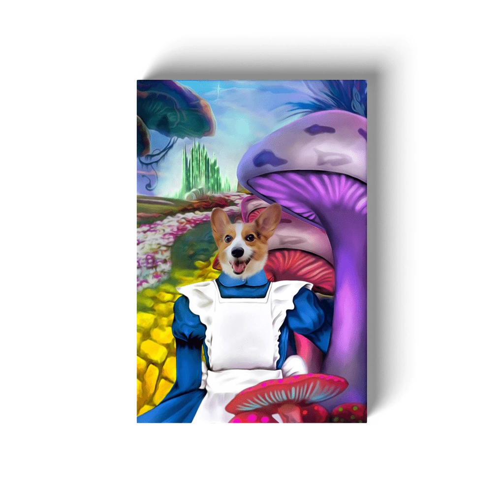 &#39;Alice in Doggoland&#39; Personalized Pet Portrait and Custom Pet Illustration for Pets
