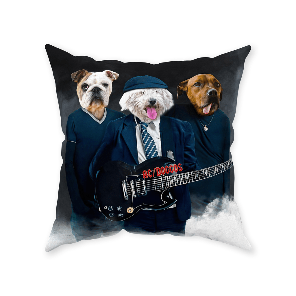 Cojín personalizado para 3 mascotas &#39;AC/Doggos&#39;