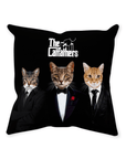 Cojín personalizado con 3 mascotas 'The Catfathers'