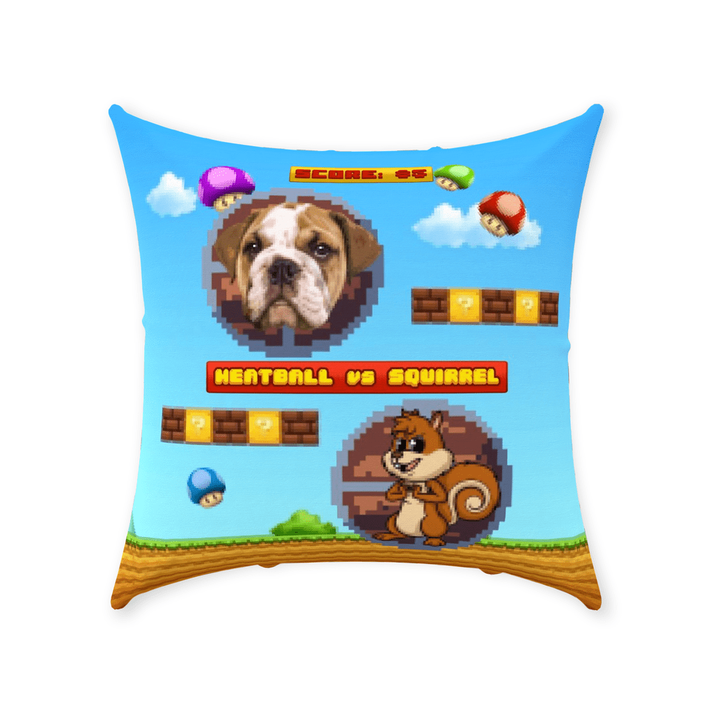 Cojín decorativo Mascota personalizada de videojuego retro