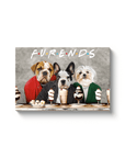 Lienzo personalizado para 3 mascotas 'Furends'