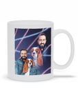 Taza personalizada '1980s Lazer Portrait Pet (Mujer)/Humano (Masculino)'