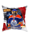 Cojín para perro personalizado 'Edmonton Doggos Hockey'