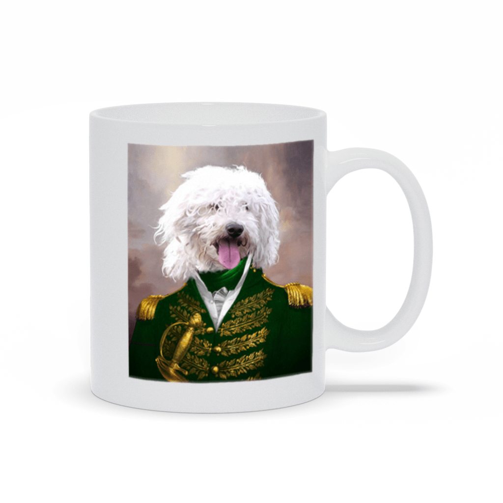 Taza Personalizada para Mascotas &#39;El Almirante Verde&#39;