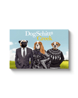 Lienzo personalizado para 3 mascotas 'DogSchitt's Creek'