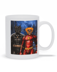 Taza personalizada para 2 mascotas 'Batdog &amp; Flash Doggo'