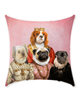 Cojín personalizado para 4 mascotas 'The Royal Ladies'