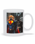 Taza personalizada para 2 mascotas 'Superperro y Batdog'