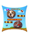 Cojín decorativo Mascota personalizada de videojuego retro